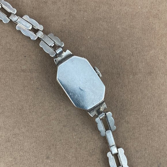 Vintage Bucherer Marcasite Watch Swiss Made Euro 0.800 Silver main image 10
